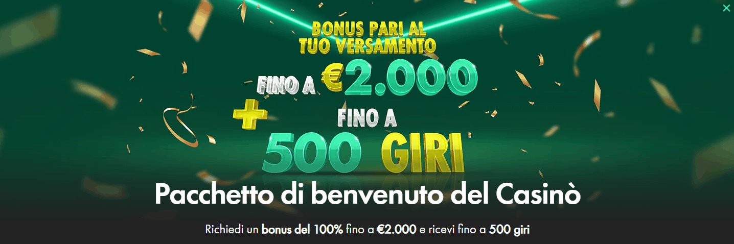 500 giri gratis di Bet365