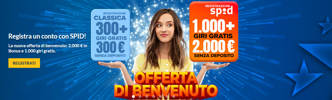 Codice promo StarVegas con registrazione SPID